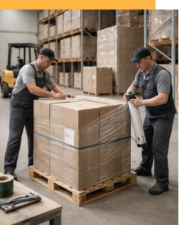 Упаковка и паллетирование грузов от 3731 руб: защита и крепление