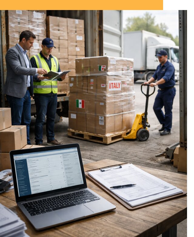 Доставка грузов из Италии: морские и авиаперевозки от 19186