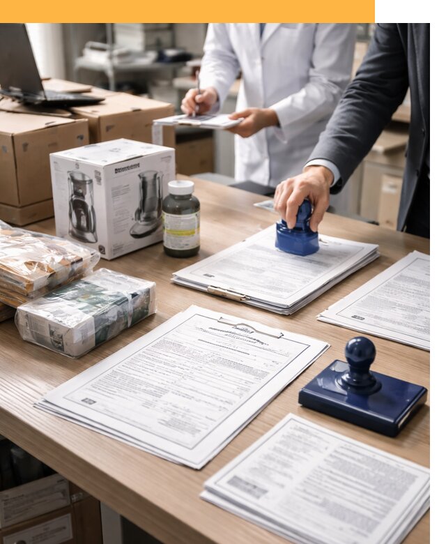 Сертификация импортных товаров от 12791 с таможенным сопровождением